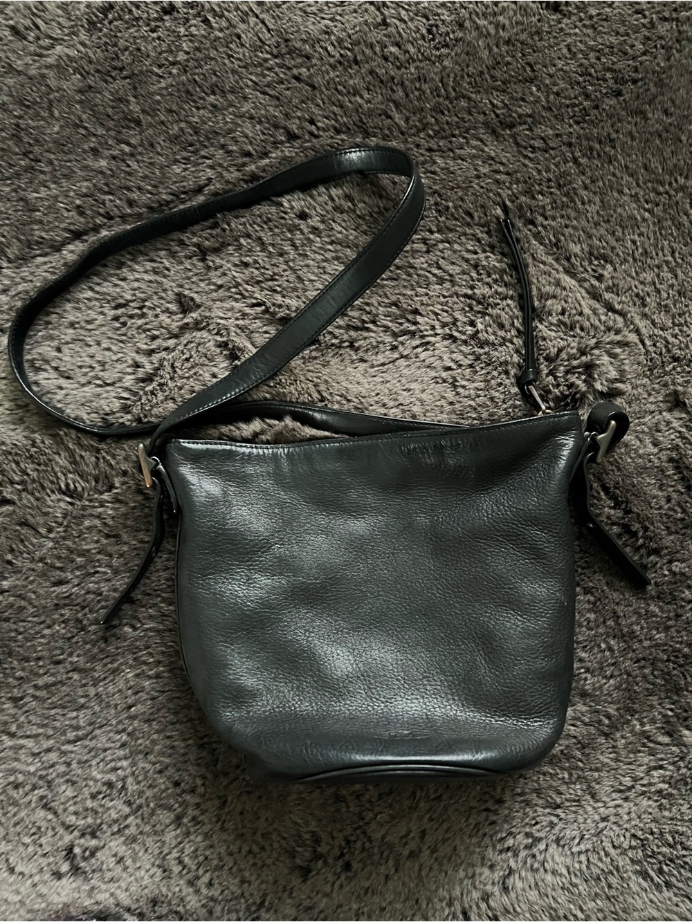 Coach Vintage Classic Black Leather Crossbody Bag